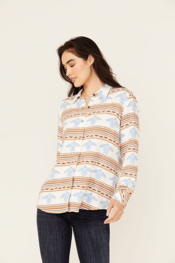 Special Offer Idyllwind Women's Thunderbird Featherlight Long Sleeve Snap Western Shirt | Ivory Special Offer Idyllwind Women's Thunderbird Featherlight Long Sleeve Snap Western Shirt | Ivory