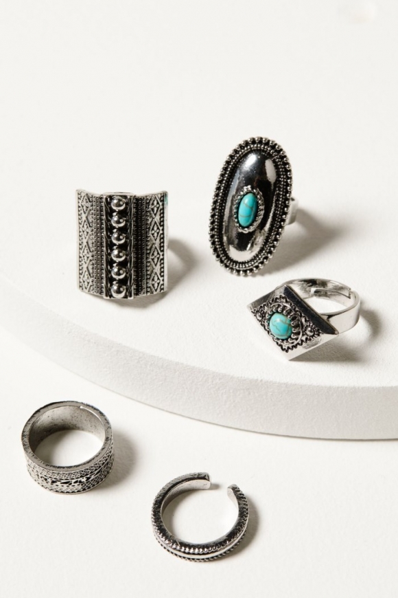 Special Offer Idyllwind Women's Rawlings Road Ring Set - 5-Piece | Silver Special Offer Idyllwind Women's Rawlings Road Ring Set - 5-Piece | Silver