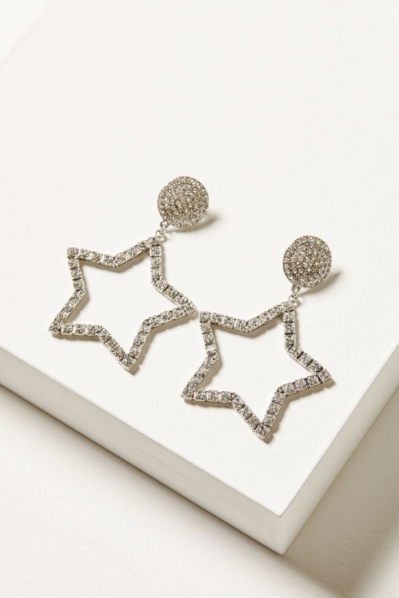 Special Offer Idyllwind Women's Jeanette Star Rhinestone Earrings | Silver