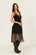 Special Offer Idyllwind Women's Embroidered Fringe Dress | Black