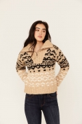 Special Offer Idyllwind Women's Otay Studded Southwestern Pullover Sweater | Nude