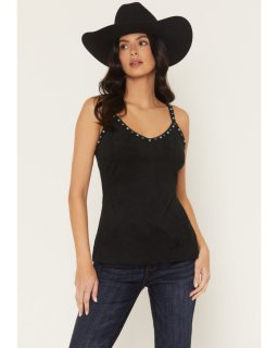 Special Offer Idyllwind Women's Weona Studded Faux Suede Cami | Black