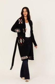 Special Offer Idyllwind Women's Leopole Long Cardigan | Black Special Offer Idyllwind Women's Leopole Long Cardigan | Black