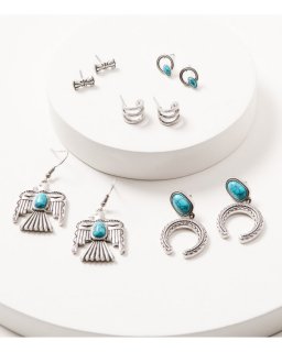 Special Offer Idyllwind Women's Woodstock Earring Set - 6 Piece | Turquoise Special Offer Idyllwind Women's Woodstock Earring Set - 6 Piece | Turquoise