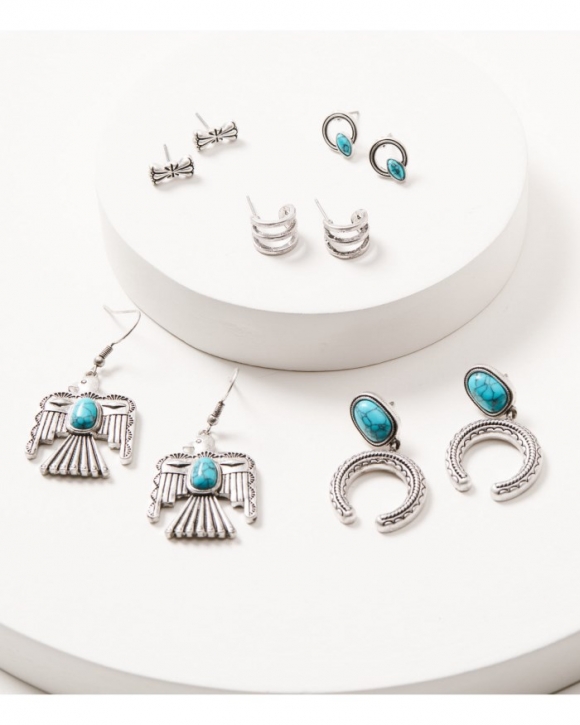 Special Offer Idyllwind Women's Woodstock Earring Set - 6 Piece | Turquoise