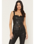 Special Offer Idyllwind Women's Roycroft Faux Leather Fringe Bustier | Black