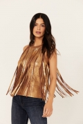 Special Offer Idyllwind Women's Prescott Foiled Faux Suede Fringe Tank | Brown Special Offer Idyllwind Women's Prescott Foiled Faux Suede Fringe Tank | Brown
