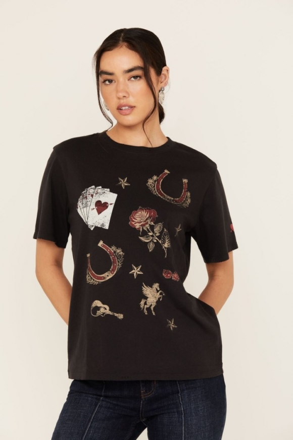 Special Offer Idyllwind Women's Western Icon Printed Short Sleeve Graphic Tee | Black