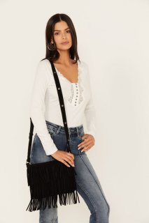 Special Offer Idyllwind Women's Darlington Court Suede Crossbody Handbag | Black