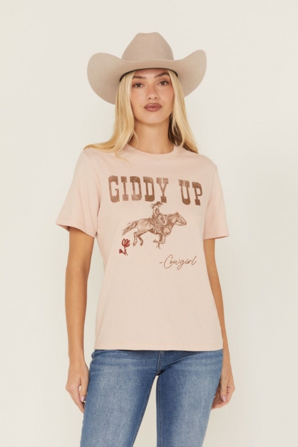 Special Offer Idyllwind Women's Giddy Up Short Sleeve Graphic Tee | Pink