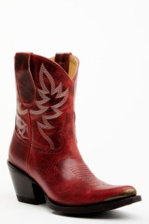 Special Offer Idyllwind Women's Wheels Red Leather Western Booties - Round Toe | Red