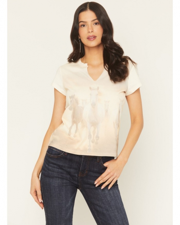 Special Offer Idyllwind Women's Running Horses Short Sleeve Graphic Baby Tee | Cream Special Offer Idyllwind Women's Running Horses Short Sleeve Graphic Baby Tee | Cream