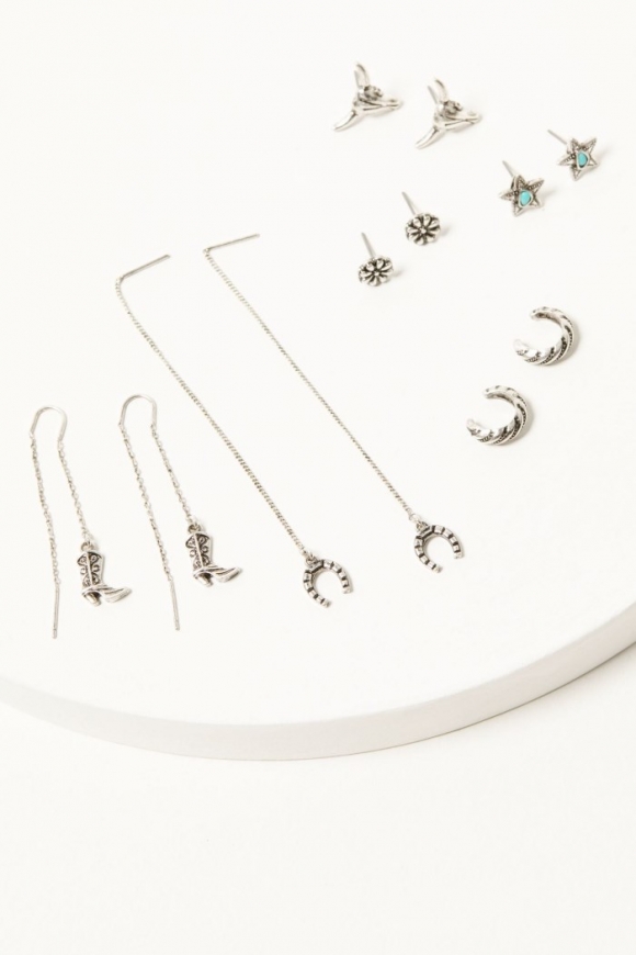 Special Offer Idyllwind Women's Bristol Earring Set - 6 Piece | Silver Special Offer Idyllwind Women's Bristol Earring Set - 6 Piece | Silver