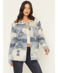Special Offer Idyllwind Women's Bluerose Southwestern Floral Print Shera Lined Jacket | Light Blue