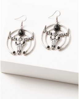 Special Offer Idyllwind Women's Heidi Steerhead Earrings | Silver Special Offer Idyllwind Women's Heidi Steerhead Earrings | Silver