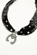 Special Offer Idyllwind Women's Laurinda Squash Blossom Bandana Necklace | Black