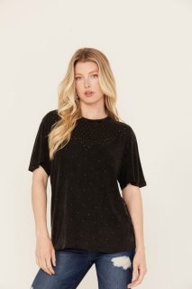 Special Offer Idyllwind Women's Fannie Studded Tee | Black Special Offer Idyllwind Women's Fannie Studded Tee | Black