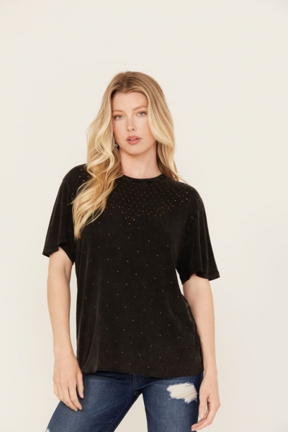 Special Offer Idyllwind Women's Fannie Studded Tee | Black