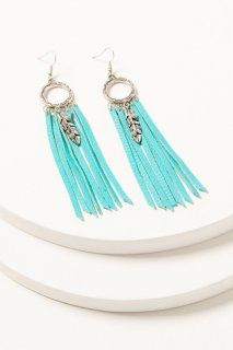 Special Offer Idyllwind Women's Andora Leather Fringe Earrings | Turquoise Special Offer Idyllwind Women's Andora Leather Fringe Earrings | Turquoise