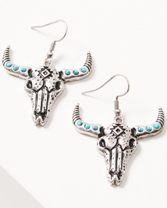 Special Offer Idyllwind Women's Lincova Steerhead Earrings | Silver Special Offer Idyllwind Women's Lincova Steerhead Earrings | Silver