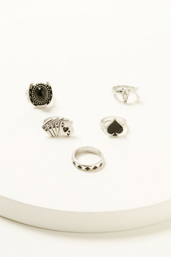 Special Offer Idyllwind Women's Dresden Spade Ring Set - 5 Piece | Silver Special Offer Idyllwind Women's Dresden Spade Ring Set - 5 Piece | Silver