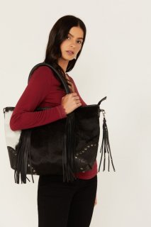 Special Offer Idyllwind Women's Cow Are You Tote Handbag | Black Special Offer Idyllwind Women's Cow Are You Tote Handbag | Black