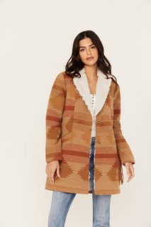 Special Offer Idyllwind Women's Nettie Sherpa Collar Tonal Blanket Coat | Medium Brown Special Offer Idyllwind Women's Nettie Sherpa Collar Tonal Blanket Coat | Medium Brown