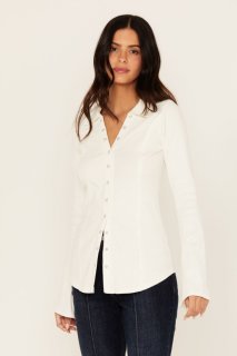 Special Offer Idyllwind Women's Ravenwood Solid Long Sleeve Snap Shirt | Ivory