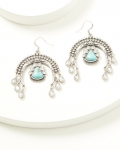 Special Offer Idyllwind Women's Crescent Squash Blossom Rhinestone Statement Earrings | Silver