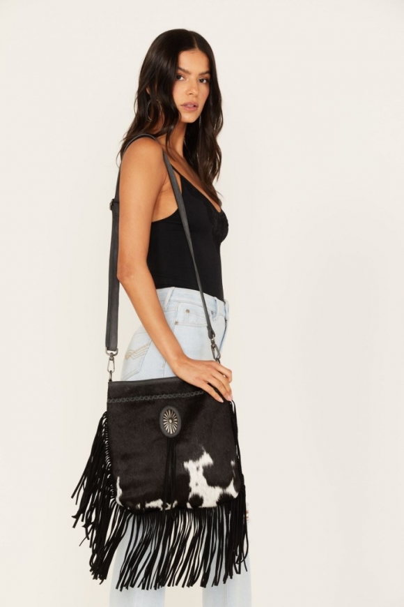 Special Offer Idyllwind Women's Cosmic Cowgirl Fringe Handbag | Cream/black