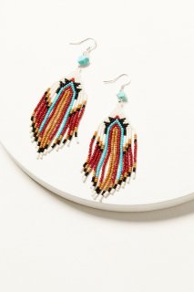 Special Offer Idyllwind Women's Alterra Beaded Fringe Earrings | Red Special Offer Idyllwind Women's Alterra Beaded Fringe Earrings | Red