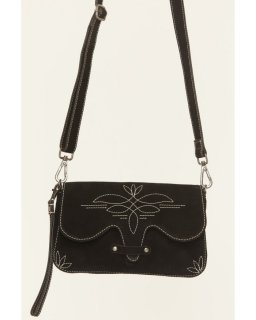 Special Offer Idyllwind Women's Louanne Suede Western Crossbody Bag | Black