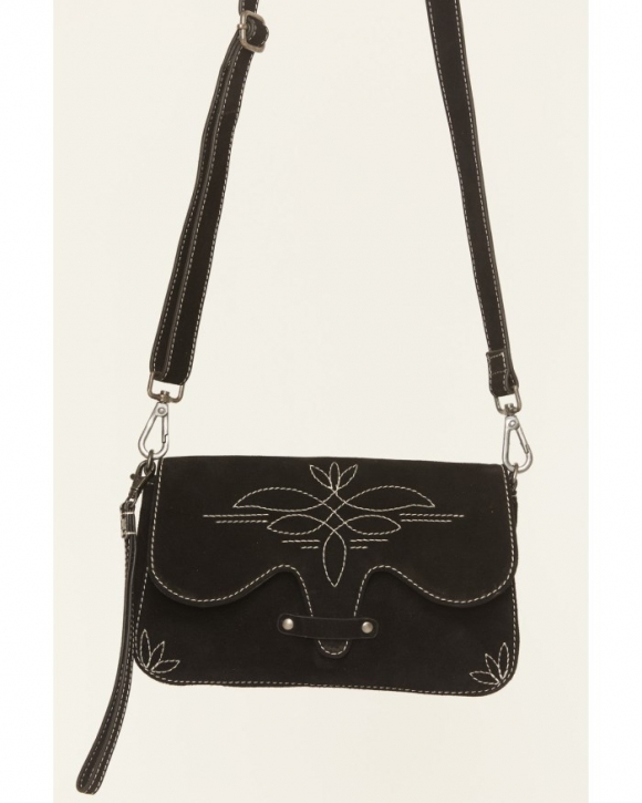 Special Offer Idyllwind Women's Louanne Suede Western Crossbody Bag | Black