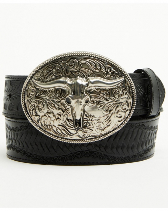Special Offer Idyllwind Women's Denver Embossed Leather Steer Head Buckle Belt | Black Special Offer Idyllwind Women's Denver Embossed Leather Steer Head Buckle Belt | Black
