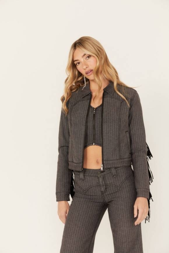 Special Offer Idyllwind Women's Annex Herringbone Fringe Jacket | Black