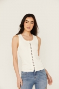 Special Offer Idyllwind Women's Edna Button Front Ribbed Tank | Ivory Special Offer Idyllwind Women's Edna Button Front Ribbed Tank | Ivory
