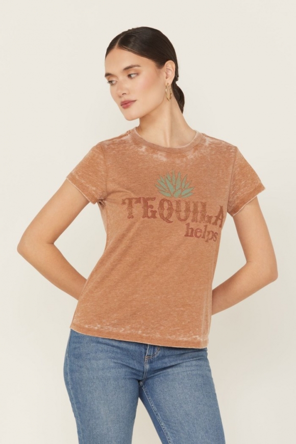 Special Offer Idyllwind Women's Tequila Helps Short Sleeve Graphic Tee | Caramel
