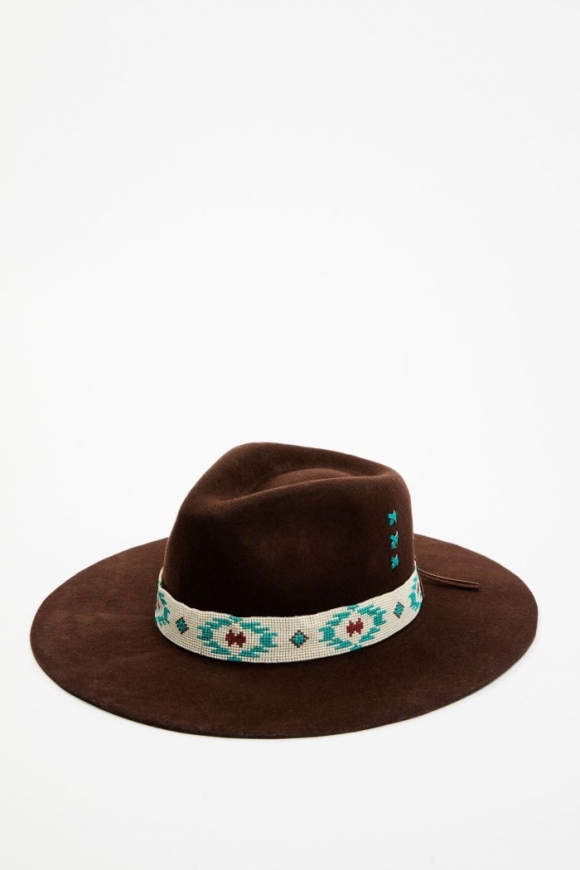 Special Offer Idyllwind Women's Oxbow Beaded Wool Felt Western Hat | Brown