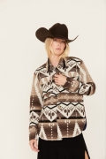 Special Offer Idyllwind Women's Addy Southwestern Print Shacket | Dark Brown