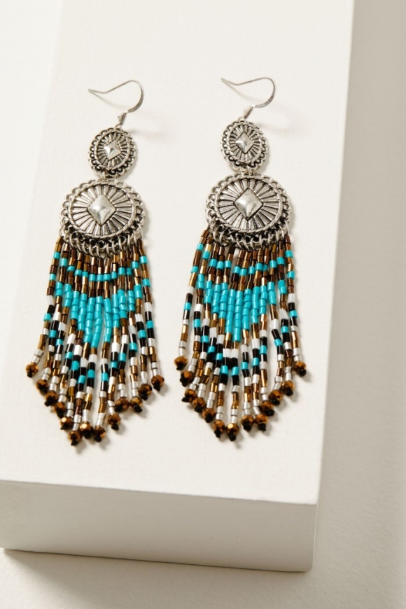 Special Offer Idyllwind Women's Caballero Turquoise Fringe Earrings | Silver