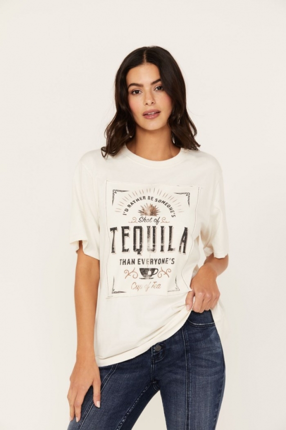 Special Offer Idyllwind Women's Shot Of Tequila Short Sleeve Graphic Tee | Ivory Special Offer Idyllwind Women's Shot Of Tequila Short Sleeve Graphic Tee | Ivory