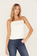 Special Offer Idyllwind Women's Studded Faux Suede Date Night Tank Top | Ivory Special Offer Idyllwind Women's Studded Faux Suede Date Night Tank Top | Ivory