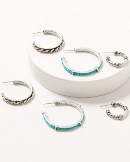 Special Offer Idyllwind Women's Wynbrook Hoop Earring Set - 3 Piece | Silver Special Offer Idyllwind Women's Wynbrook Hoop Earring Set - 3 Piece | Silver