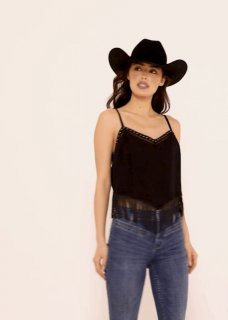 Special Offer Idyllwind Women's Clemmons Fringe Tank | Black