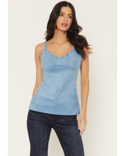 Special Offer Idyllwind Women's Weona Studded Faux Suede Cami | Steel Blue Special Offer Idyllwind Women's Weona Studded Faux Suede Cami | Steel Blue