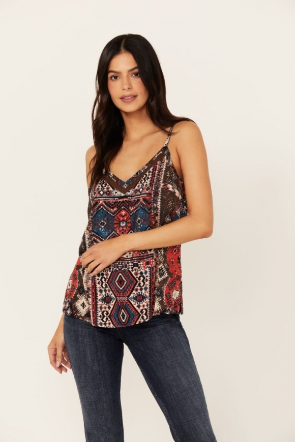 Special Offer Idyllwind Women's Tampa Lace Trim Cami | Dark Brown
