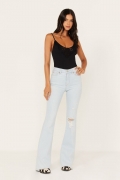Special Offer Idyllwind Women's Light Wash West Avenue High Risin Distressed Flare Jeans | Light Wash