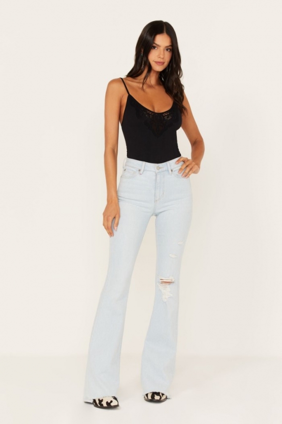 Special Offer Idyllwind Women's Light Wash West Avenue High Risin Distressed Flare Jeans | Light Wash Special Offer Idyllwind Women's Light Wash West Avenue High Risin Distressed Flare Jeans | Light Wash