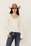 Special Offer Idyllwind Women's Sharondale Button-Down Embroidered Bell Sleeve Top | Ivory Special Offer Idyllwind Women's Sharondale Button-Down Embroidered Bell Sleeve Top | Ivory