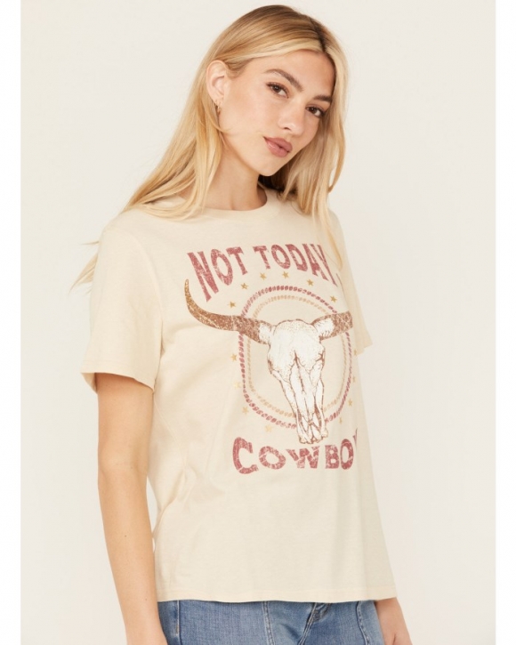 Special Offer Idyllwind Women's Not Today Cowboy Boyfriend Fit Short Sleeve Graphic Tee | Nude